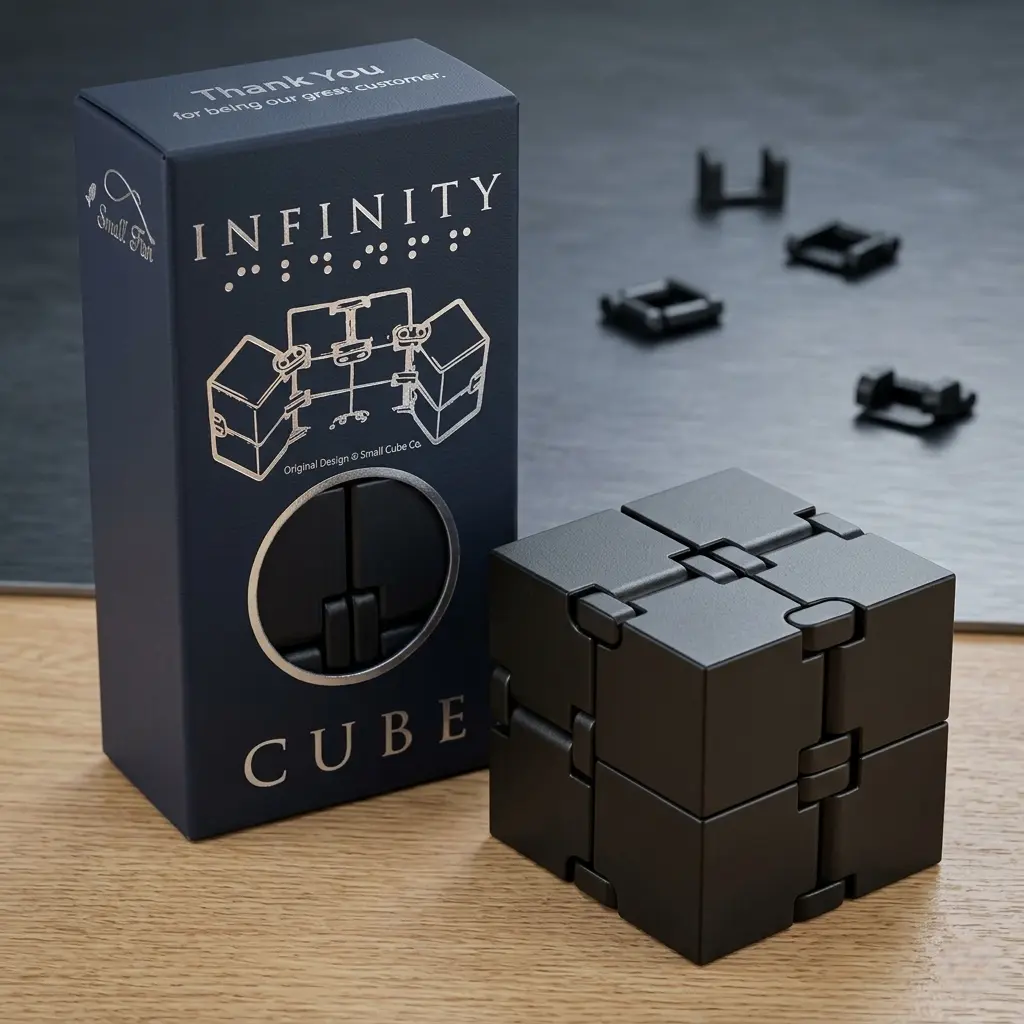Infinity Cube Sensory Fidget Toy, EDC Fidgeting Game for Kids and Adults, Cool Mini Gadget Best for Calming and Stress Relief and Kill Time, Autism Toys Dementia Gift Stocking Stuffers